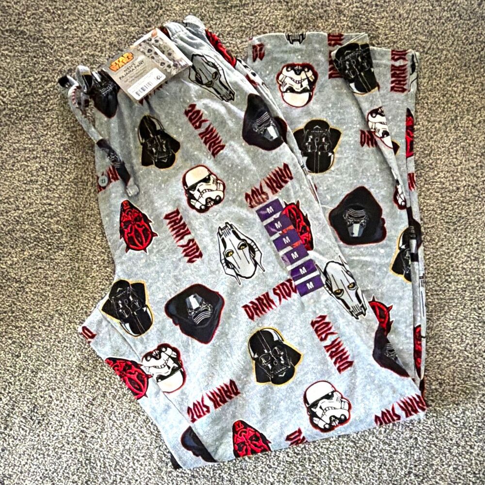 Star Wars Mens Fleece Pajama Pants Gray Size M NWT A11